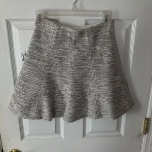 Ann Taylor LOFT: Black/White Peppered Skater Skirt